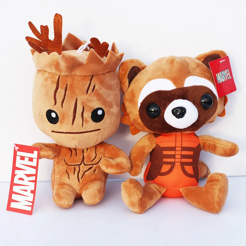 8 20cm Guardians Galaxy Plush Doll font b Toys b font Tree People Rocket Raccoon Plush