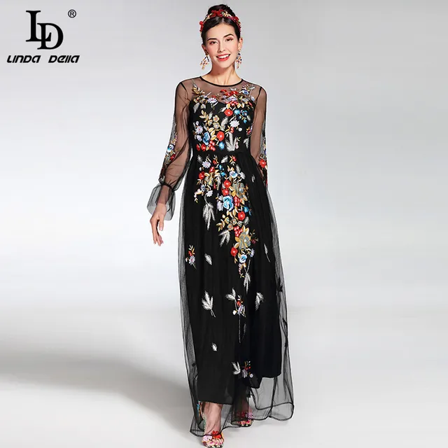 Vintage Long Black Dress