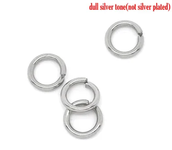 

DoreenBeads Stainless Steel Open Jump Rings 5mm Dia. Findings, sold per packet of 75 2017 new