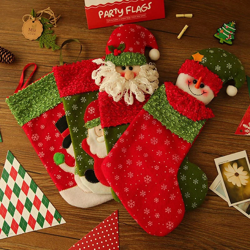 hot santa claus snowman candy chocolates gift bag small christmas stocking socks christmas tree decoration party supplies 35cm in gift bags wrapping - Small Christmas Stocking Decorations hot santa claus snowman candy chocolates gift bag small christmas stocking socks christmas tree decoration party supplies 35cm in gift bags wrapping - Small Christmas Stocking Decorations