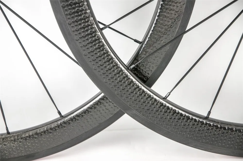 Excellent Carbon wheels 50mm dimple clincher 25mm width basalt carbon wheeset For road bike T700 full carbon fiber chinese wheel 5