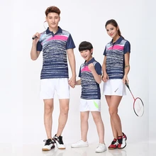 Рубашка для бадминтона, летние теннисные майки для мужчин и женщин, одежда для родителей и детей, полосатые теннисные майки с градиентом, спортивная одежда, Джерси, TU78