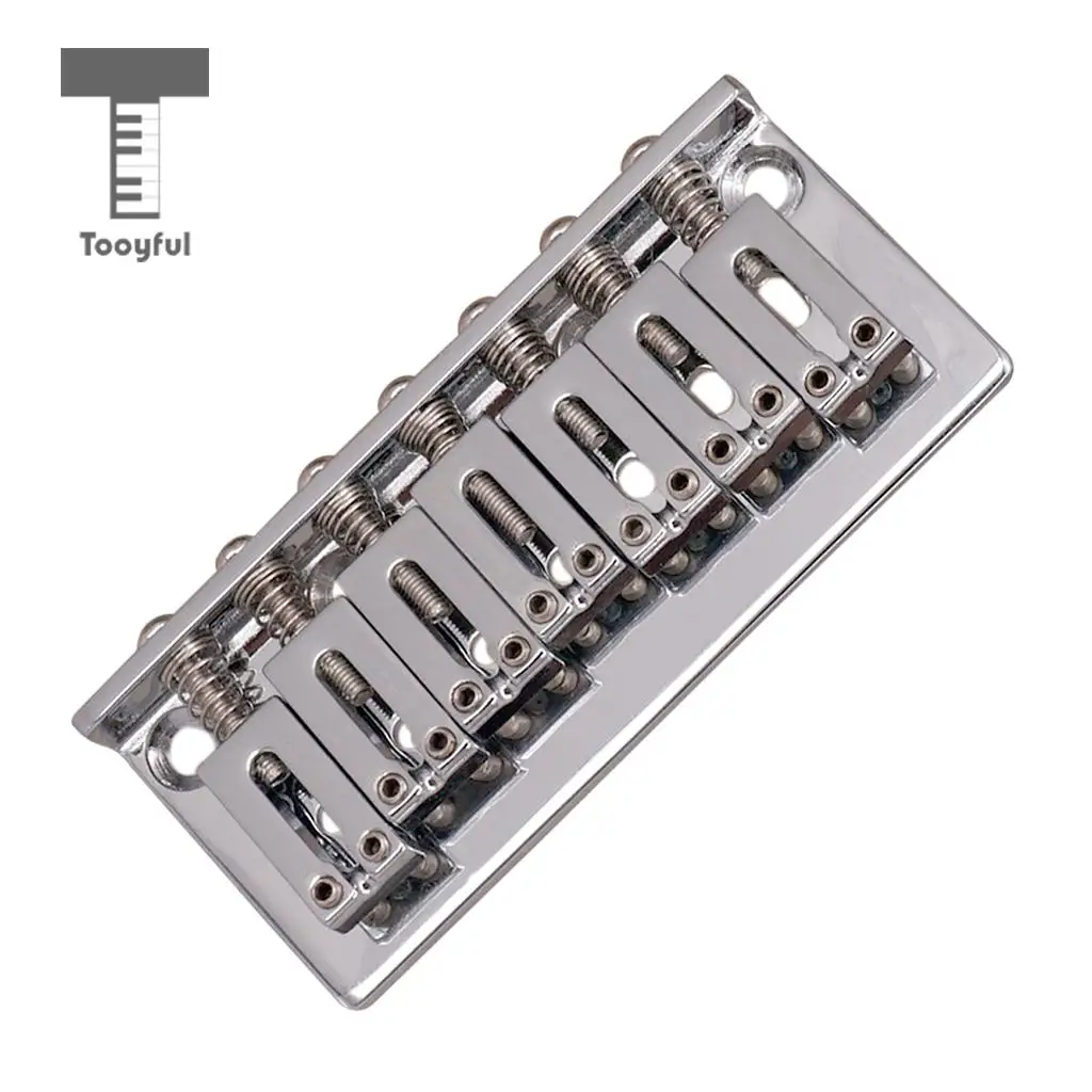 Tooyful 7 String Fixed Type Bridge with Wrench Screws for Electric Guitar Replacement