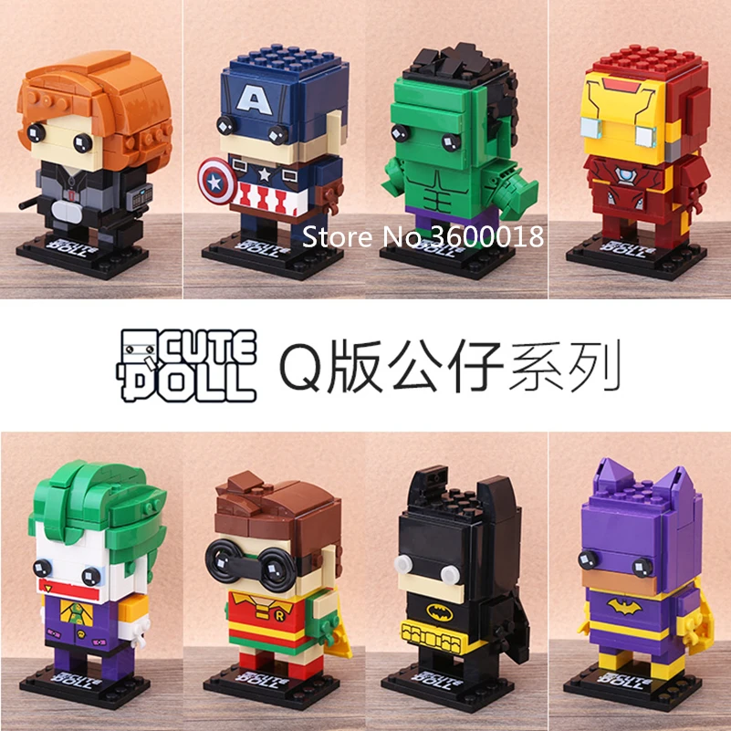 

[Bricks Club] Decool superheroes Avengers brickheadz Building Bricks Kids Toys children gifts