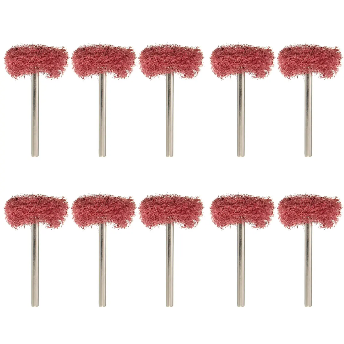 

New Arrival 10pcs 3mm Shank Red Buffing Polishing Wheel for Dremel Rotary Tool Grinding Polishing Tool Set For Metal Working