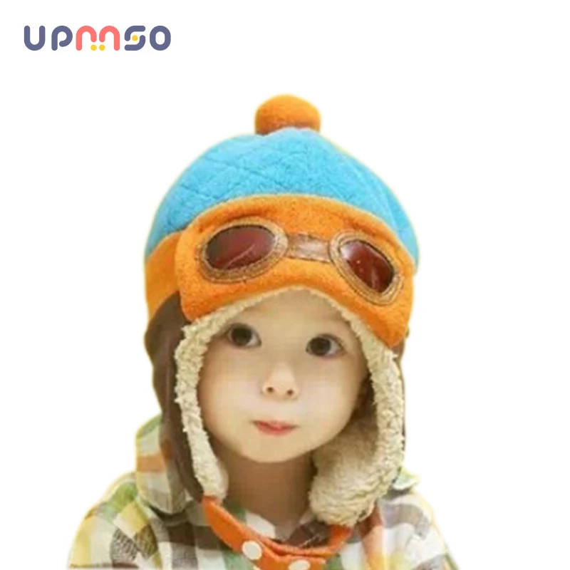 4 цвета хит продаж детский зимний шлем летчика Gorro для малышей ушанка лётчика