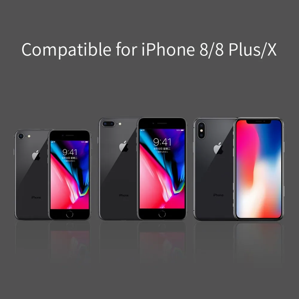 Nilkin 10 Вт QI Быстрое беспроводное зарядное устройство для iPhone X 8 Plus Nillkin Магнитный Автомобильный Держатель зарядного устройства крепление для samsung Note 8 S9 S8