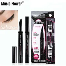 Новая автоматическая вращающаяся жидкая подводка для глаз, водостойкая, музыкальная, Цветочная Косметика для макияжа глаз, гелевая подводка для ресниц, маркая ручка, защита от пятен
