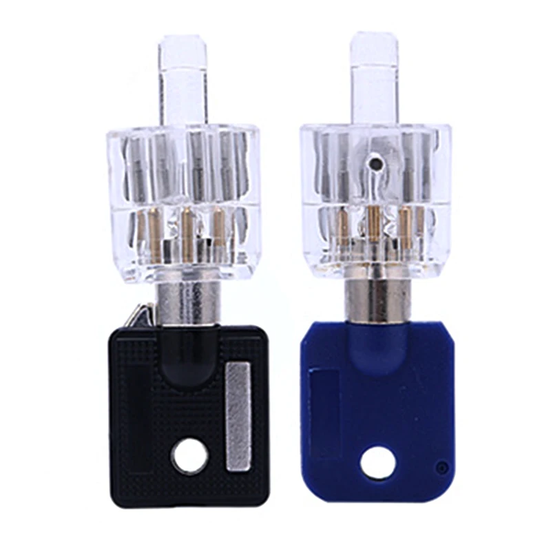 Seven Core Plum Lock Cylinder Transparent Visible Pick Cutaway Practice View Padlock Training