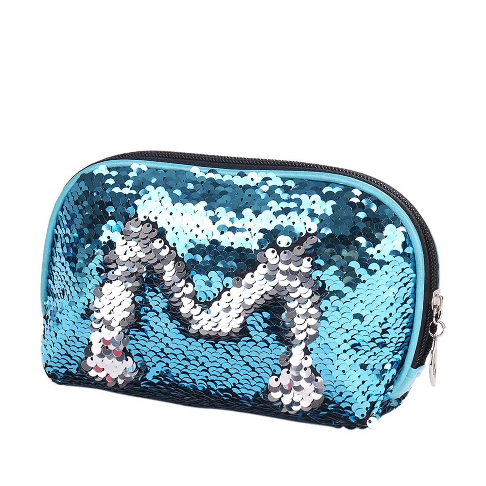 

Cosmetic Bag Mermaid Sequin Pencil Case Makeup Bag Coin Pouch Storage Zipper Purse makeup bags and cases travel toiletry bag