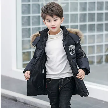 

Winter Jacket for Boy Hooded Warm Parka Cotton-padded Clothing 2019 New Children Cotton Coat Fashion Wadded Jacket Kids Clothes