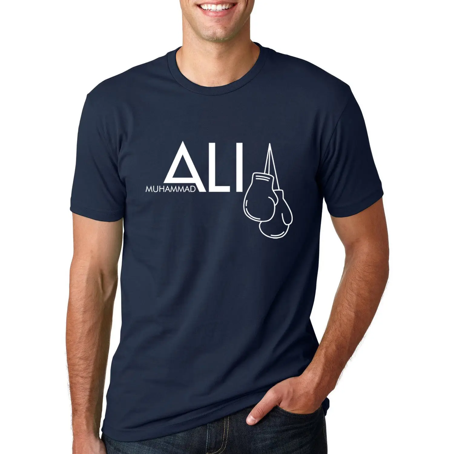

New Funny T-shirt Mohammed Ali The Boxer Men Women Cool Fashion Print S - 3XL Men Print Cotton Short Sleeve T Shirt
