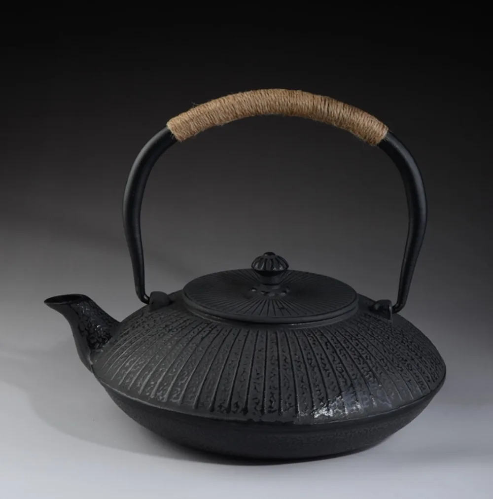 Cast Iron Tea Pot Set Japanese Teapot Tetsubin Kettle 1200ml Kung Fu