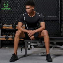 Горячий Быстросохнущий утягивающий костюм рубашка с коротким рукавом шорты Комплект для бега фитнес-плотно спортивный костюм мужская уличная спортивная одежда для бега