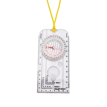 Army Scout Hiking Camping Boating Map Reading Orienteering Ruler For Magnifying Compass For Outdoor Sports kanpas basic competiton orienteering thumb compass free ship ma 40 fs from compass factory
