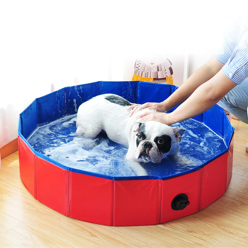 New 1pc Foldable Dog Pool Pet Bath Swimming Tub Collapsible Bathing Pool for Dogs Cats Kids Dog Pool