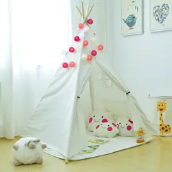 Плотная Белый Дети вигвама играть палатки Типи палатку вигвама палатка для детей индийской палатка Ти пи