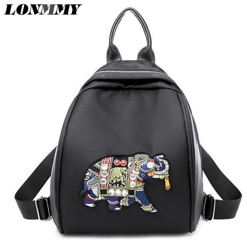 LONMMY Оксфорд Для женщин рюкзаки слонов вышивка Bookbags моды случайные рюкзак
