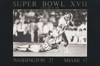 

N2355 John Riggins Run Super Bowl Source Redskins Super Bowl Xvii Wall Sticker Silk Fabric Poster Art Indoor Decor Bright