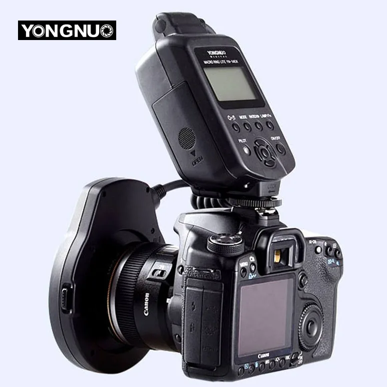 Yongnuo YN 14EX ttl 5600 k макро кольцо вспышки света для камер Canon режим M изолированные