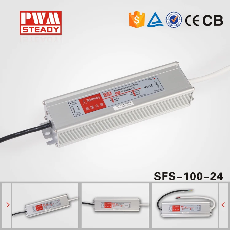 

(SFS-100-24) IP67 100w waterproof power supply 24VDC output 170-264vAC input