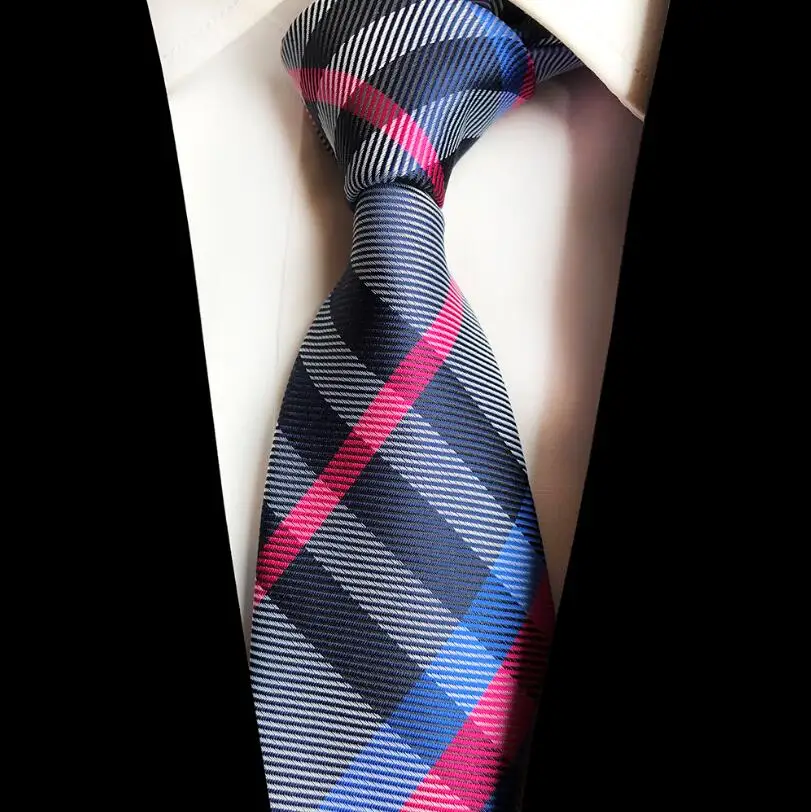Gusleson бренд 8 см турецкие огурцы, жаккардовый шелковый галстук для мужчин s шеи галстук полосатый галстук для мужской свадебный костюм Деловые Вечерние - Цвет: 13