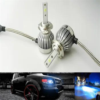 

Hoping 2X car led ice blue led 30W 8000k COB Chips H7 LED Headlight Lamp Fog lights DRL