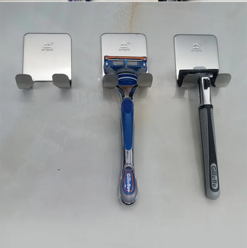 Azul Yardwe Soporte de máquina de Afeitar de plástico con Soporte para maquinilla de Afeitar de Pared de 3 Piezas con Ventosa Fuerte sin residuos Organizador 