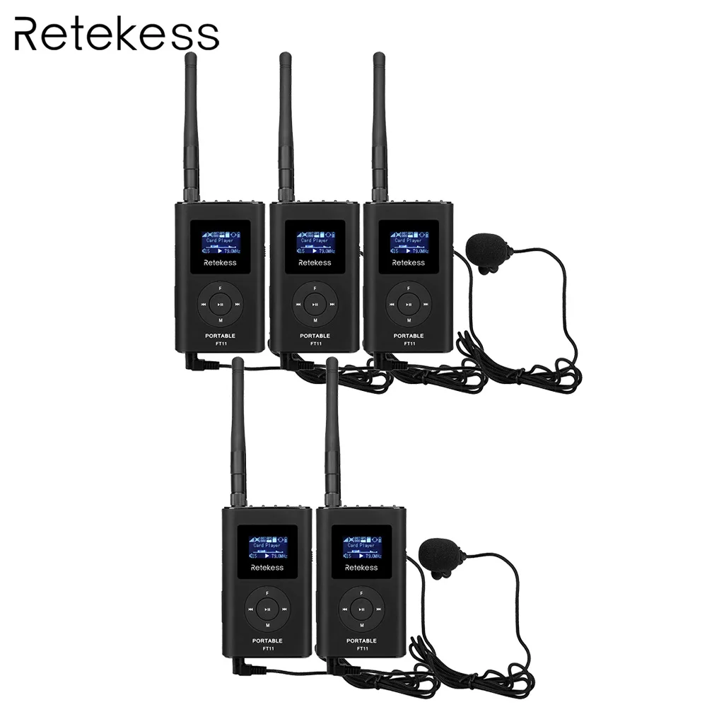 

5pcs Handheld 0.3W FM Transmitter MP3 Broadcast Radio Transmitter 76-108MHz for Car Meeting Tour Guide System F9212