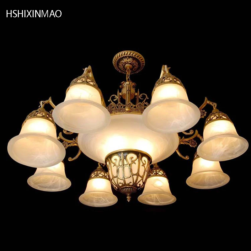 Высококлассная Европейская ретро люстра HSHIXINMAO с медным покрытием|chandelier copper|retro
