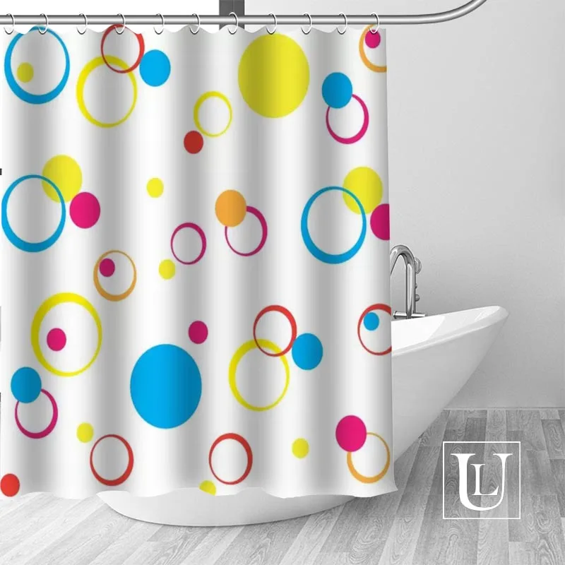 Us 18 99 50 Off Circle Pattern Shower Curtains Custom Design Creative Curtain Bathroom Waterproof Polyester Fabric In From Us 18 99 50 Off Circle Pattern Shower Curtains Custom Design Creative Curtain Bathroom Waterproof Polyester Fabric In From