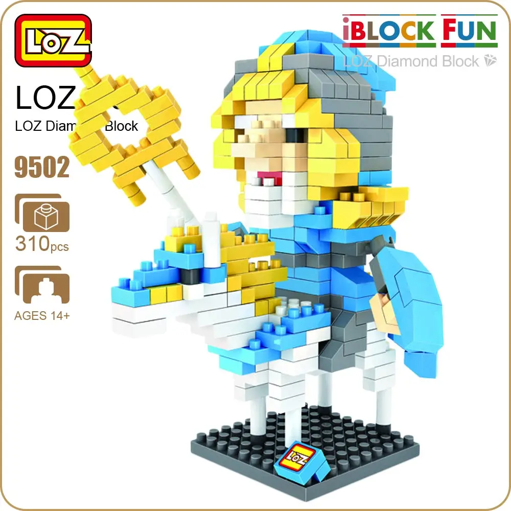 LOZ алмаз блок Рыцарь Солдат герои мультфильмов Figuie DIY строительные блоки Brinquedos Juguetes DIY игрушки для детей 9502