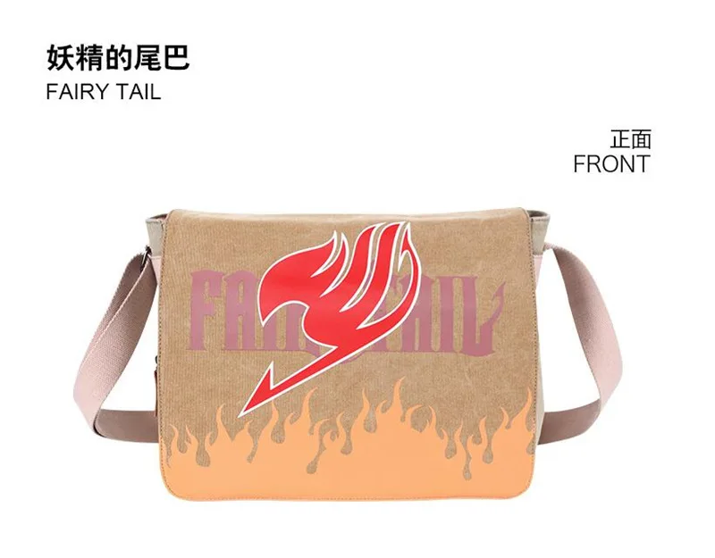 

Anime Fairy Tail Cartoon Canvas Messenger Bag Cosplay Casual Shoulder Bag Casual Travel Bag Boys Girls School Bag Bookbag