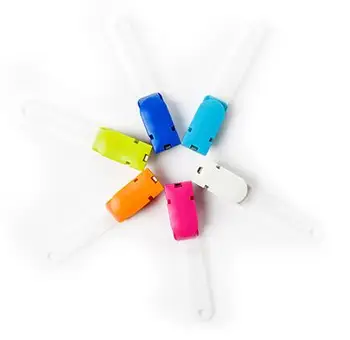 

New Arrival 10pcs/lot Assorted Colors Plastic Exhibition Card Bus Card Case Holder Tag ID Badge Clips Office School Supplies