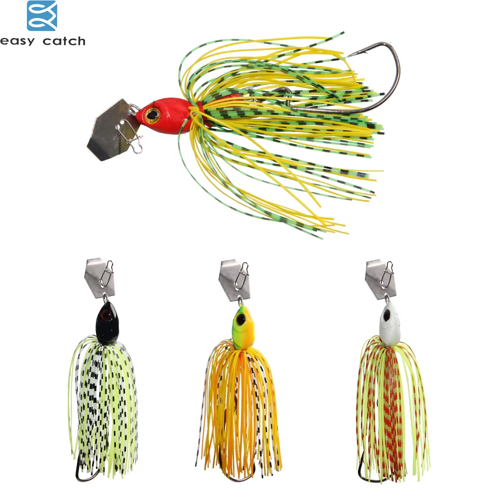 EASY CATCH 6pcs/lot Lures Chatterbait Elite Series with silicone Skirts buzzbait spinnerbait for lure fishing-0