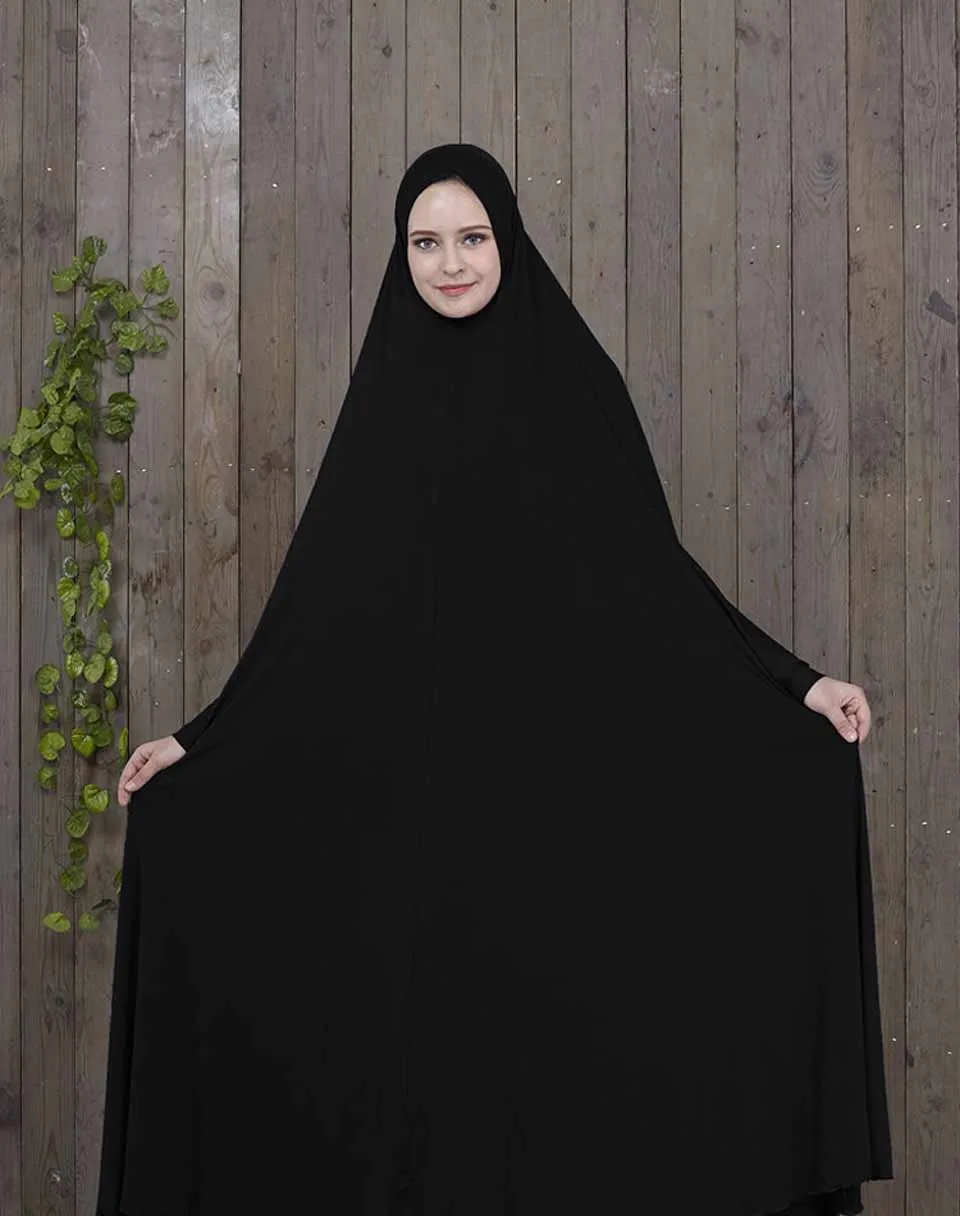 Молитва одежда Черный Кафтан с хиджаб халаты арабский женская мусульманская одежда мусульманских Абая летучая мышь