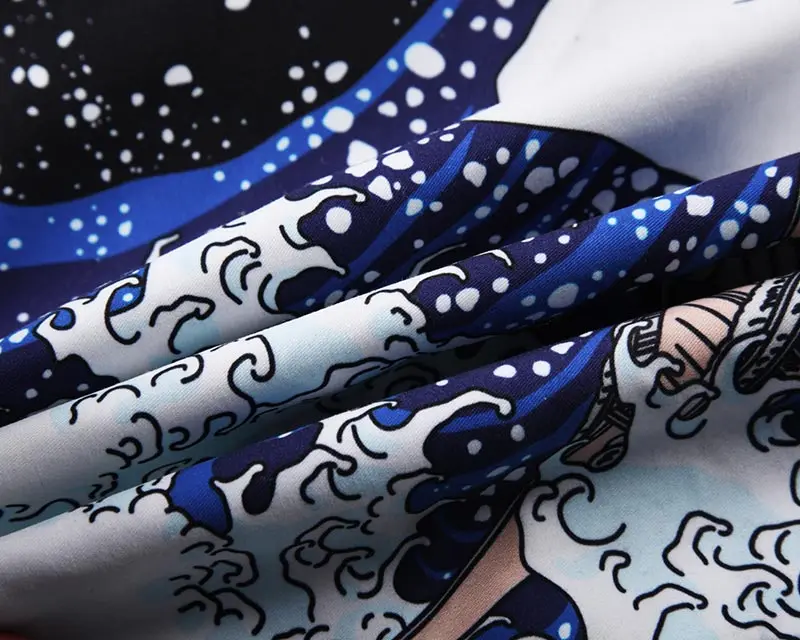 Headbook Japanese Kimono Men/women Cardigan Short Outwear 3d Print Ukiyo-e Wave Carp Kimono Shirts World Costumes 811003