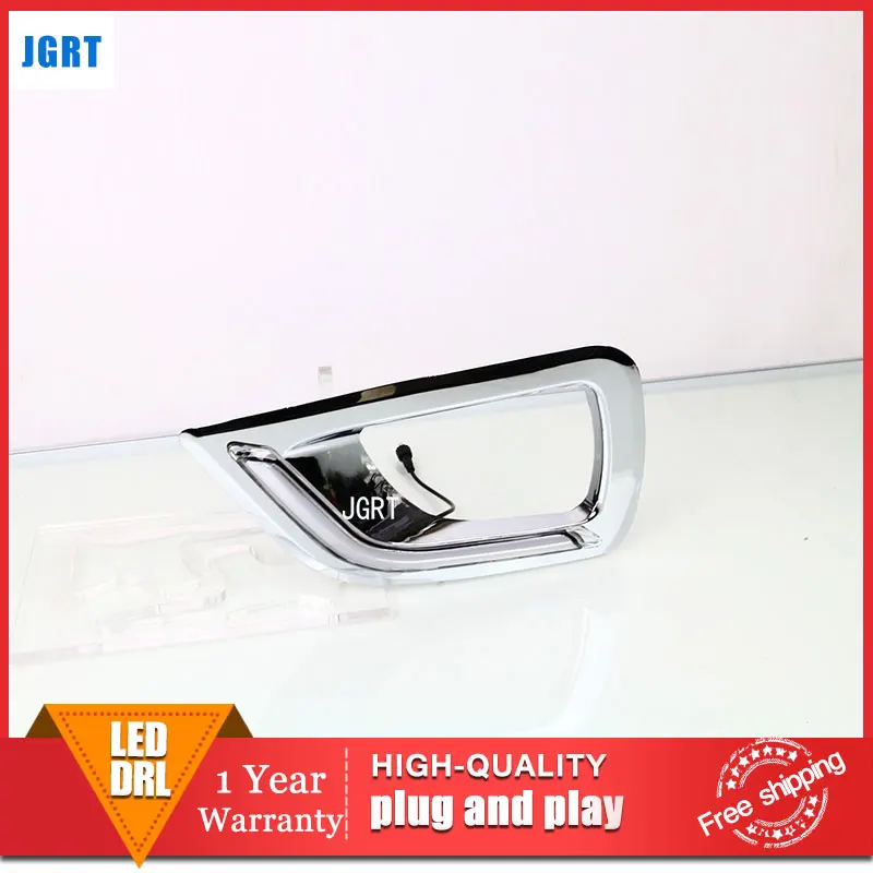 

car styling 2015-2016 For Nissan Navara LED DRL For Navara led fog lamps daytime running light High brightness guide LED DRL