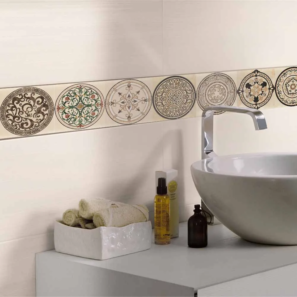 New 1 Roll Retro Tile Stickers Kitchen Waterproof Wall Stickers Bathroom Self Adhesive DIY Wall Decals XOA88 New 1 Roll Retro Tile Stickers Kitchen Waterproof Wall Stickers Bathroom Self Adhesive DIY Wall Decals XOA88