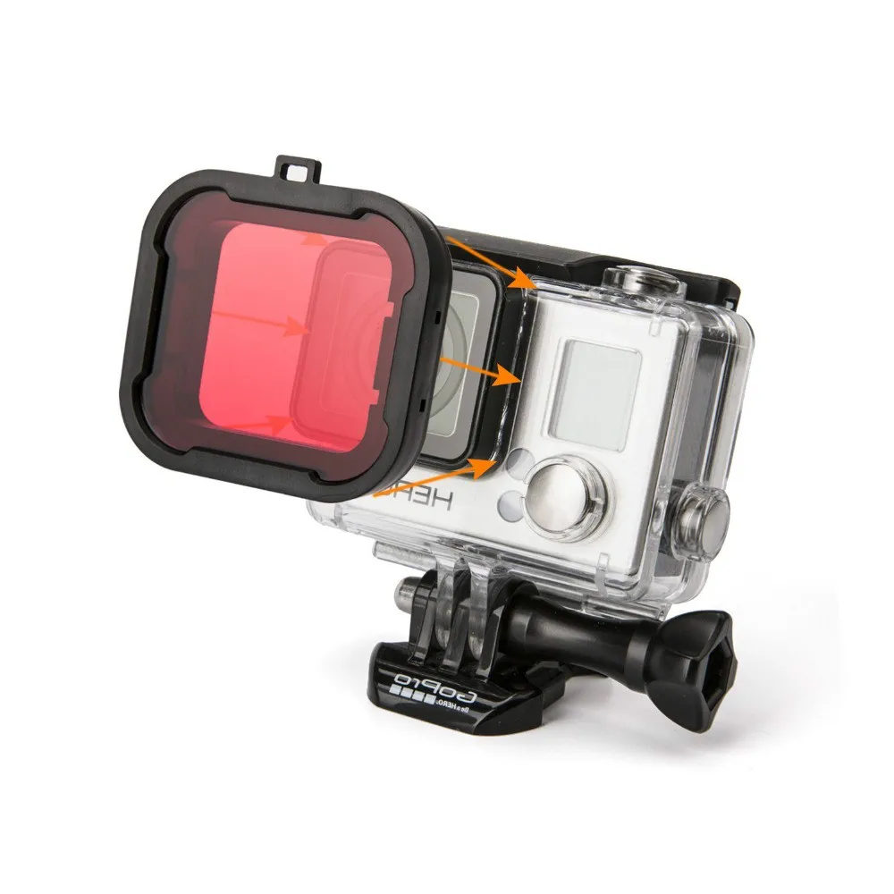 Wrumava для экшн камеры Gopro HERO 3 + 4 действие Камера фильтров объектива подводного