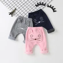CHAMSGEND Для детей для маленьких мальчиков и девочек с мультяшным котом Утепленная одежда леггинсы брюки штаны DEC28 P30