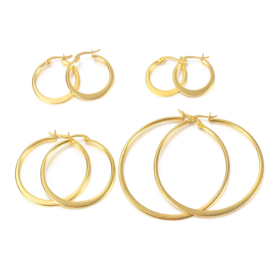 

Silver Color Ang Gold Color Stainless Steel Women Hoop Earrings,Fashionable Earring Jewelry