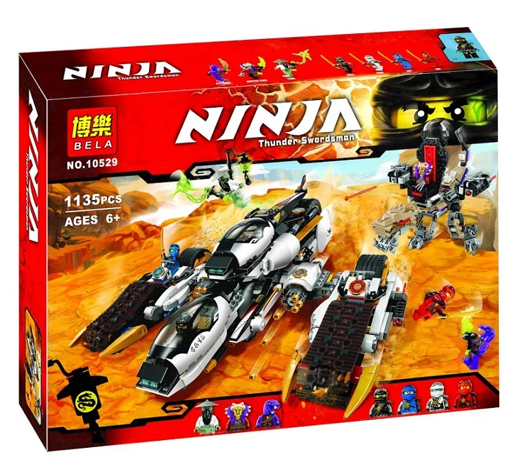 

10529 1135 pcs Ninja Ultime Secret Raider 4 Dans 1 Deformer Char Bela Building Block Compatible 70595 Brique Jouet