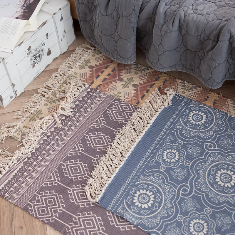 Cotton Soft Tassel Carpets For Living Room Bedroom Under Table Mats Decor Home Carpet Floor Door Mats Nordic Style Area Rugs Mat