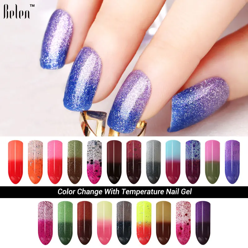 Belen 100 шт./компл. УФ гель для ногтей краска меняющая цвет Vernis Полупостоянный Lak DHL