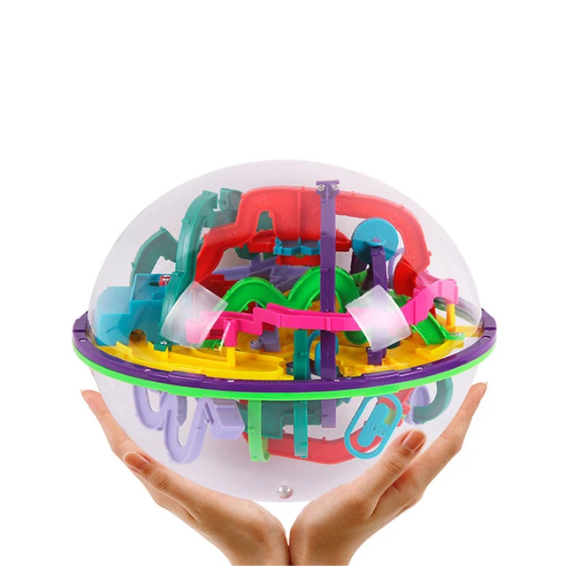 3D Magical Intellect Maze Ball 99/100/158/299steps,IQ Balance Perplexus  Magnetic Ball Marble Puzzle Game for Kid and Adult Toys