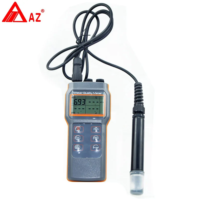 

AZ8603 Water Quality Monitor Meter Dissolved Oxygen Tester PH meter PH Conductivit Salinity Temperature Meter
