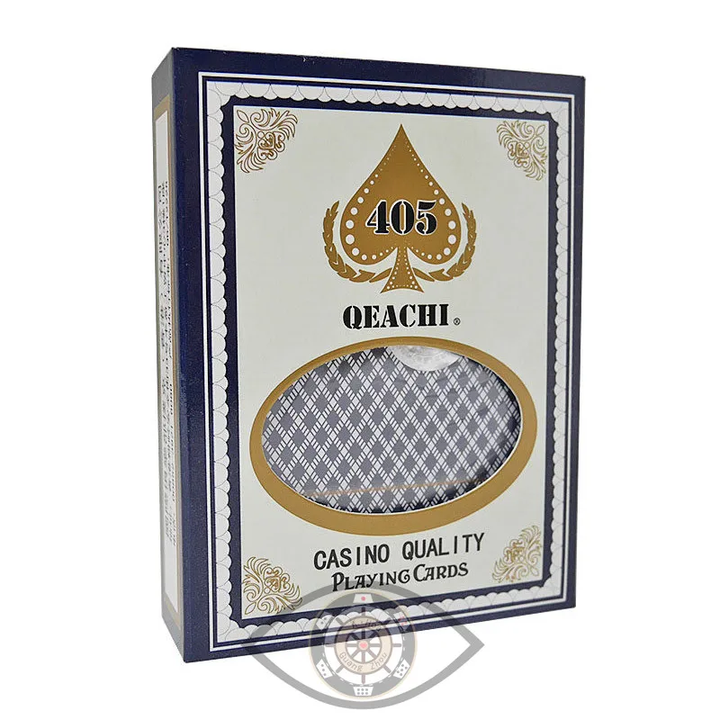 Невидимый помеченный трюк QEACHI покер пластиковые игральные карты для контактных линз Волшебный покер Невидимая ручка маркер анти обманка игры - Цвет: 1 Deck NO.405-blue