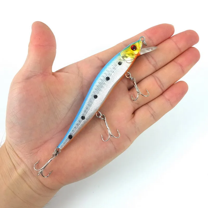 1PCS  11.5cm 13.1g 8 Colors Wobbler Minnow Fishing Lures Super Sinking Minnow Assorted
