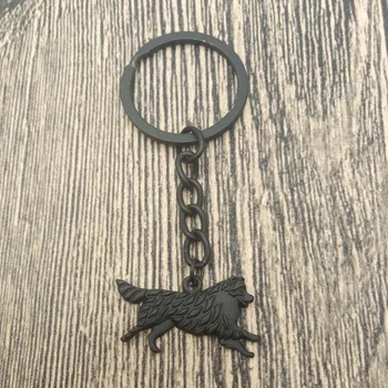 

Australian Shepherd Key Chains Fashion Pet Dog Jewellery Australian Shepherd Car Keychain Bag Keyring For Women Men
